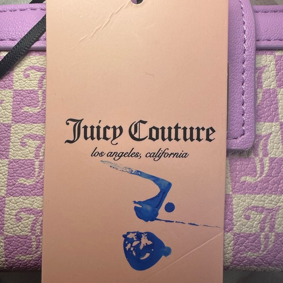 Juicy Couture NWT Miss Juicy Tab Wallet in Violet Tulle and Sand Faux Leather - Picture 15 of 15